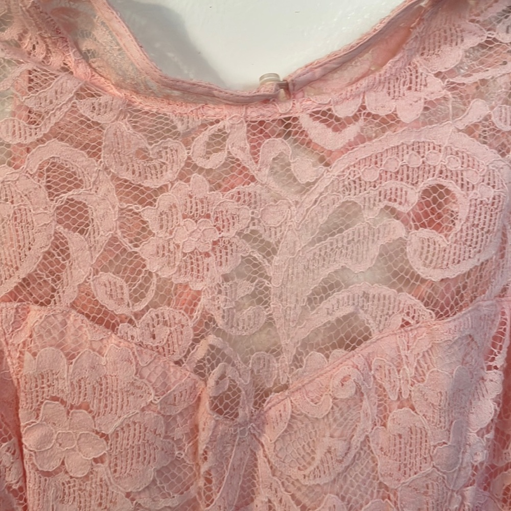 coral pink a-line dress - Picture 3 of 5